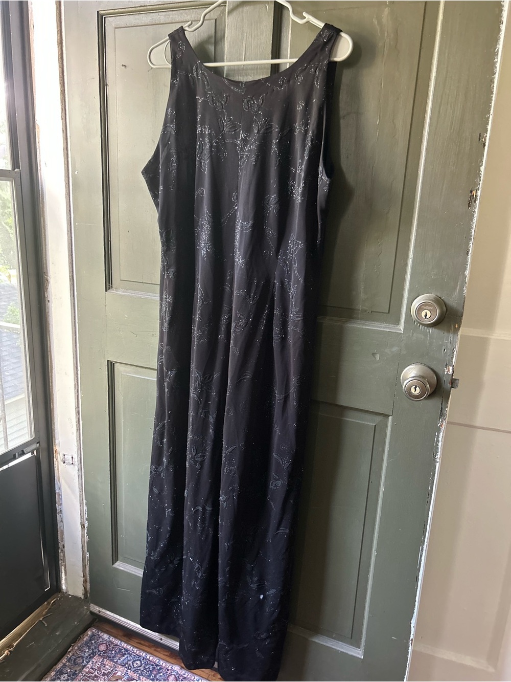 90s Black Sleeveless Evening Dress